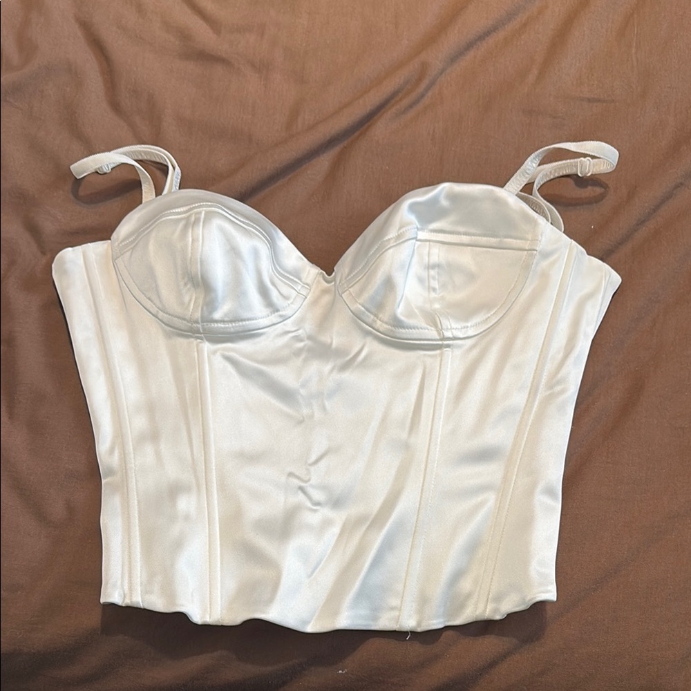 Aritzia Satin Bustier Top